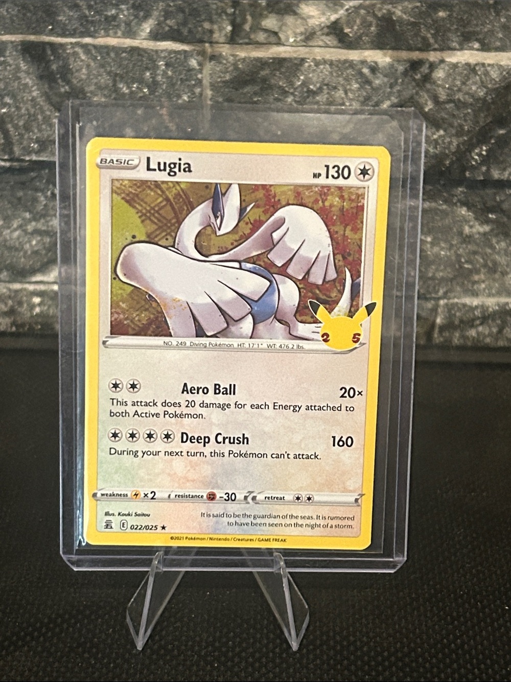 Pokemon Lugia Holo Stamped 022/025 from 25th Anniversary Celebrations set M/NM